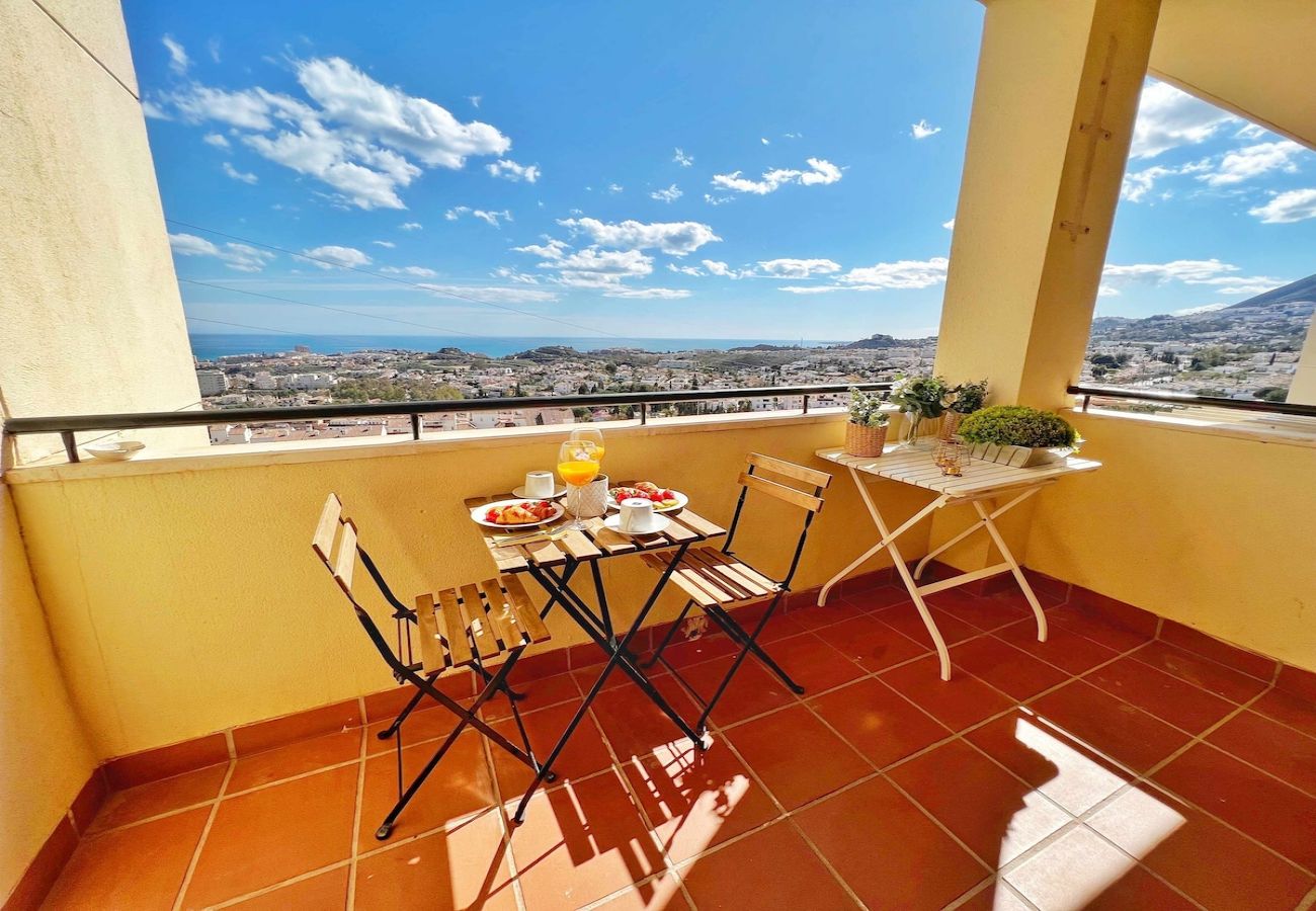 Apartamento en Benalmádena - Precioso piso para 5 con vista al mar 180 grados 