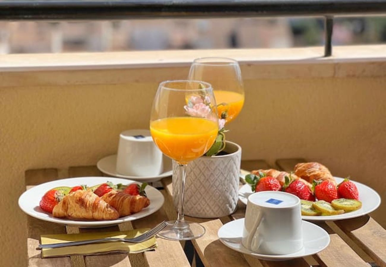 Apartamento en Benalmádena - Precioso piso para 5 con vista al mar 180 grados 