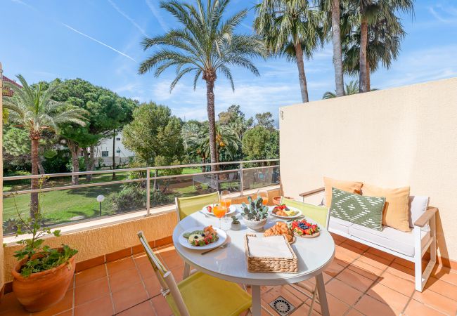 Estudio en Benalmádena -  Acogedor estudio con vistas al jardin