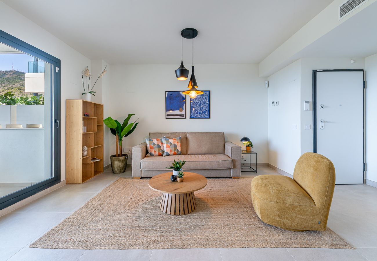 Apartamento en Benalmádena - Apartamento en Rocas Blancas para 5 con vistas