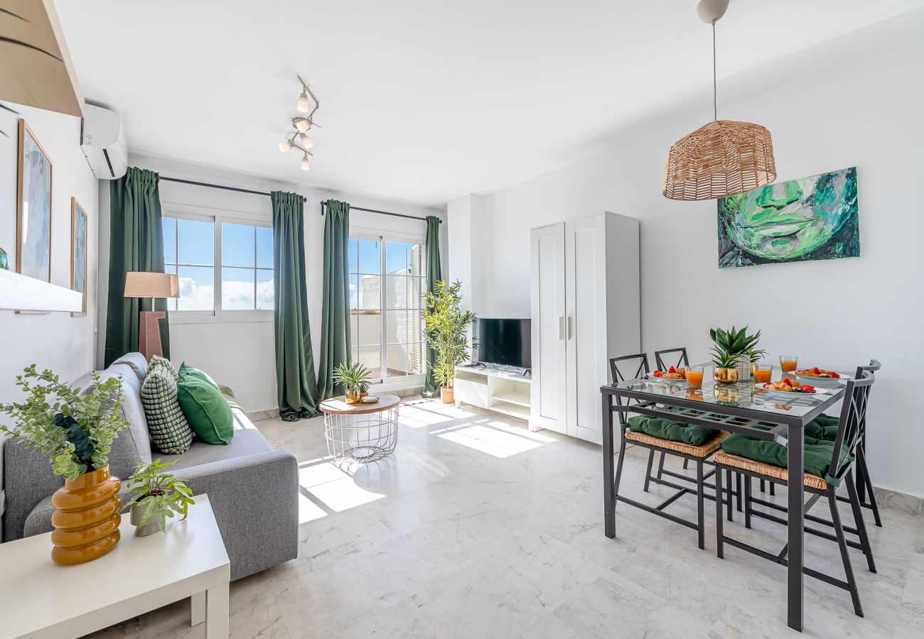 Apartment in Benalmádena - Attic with solarium and panoramic views